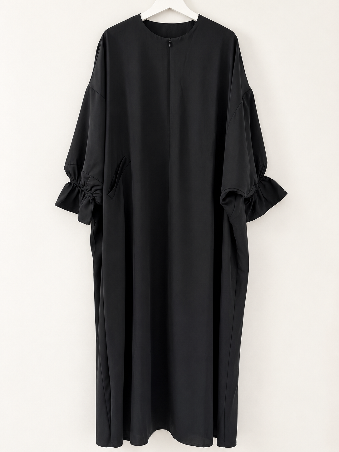 Abaya Sakina Rose Poudré Doublée | Modest Fashion France | Ouverture Allaitement
