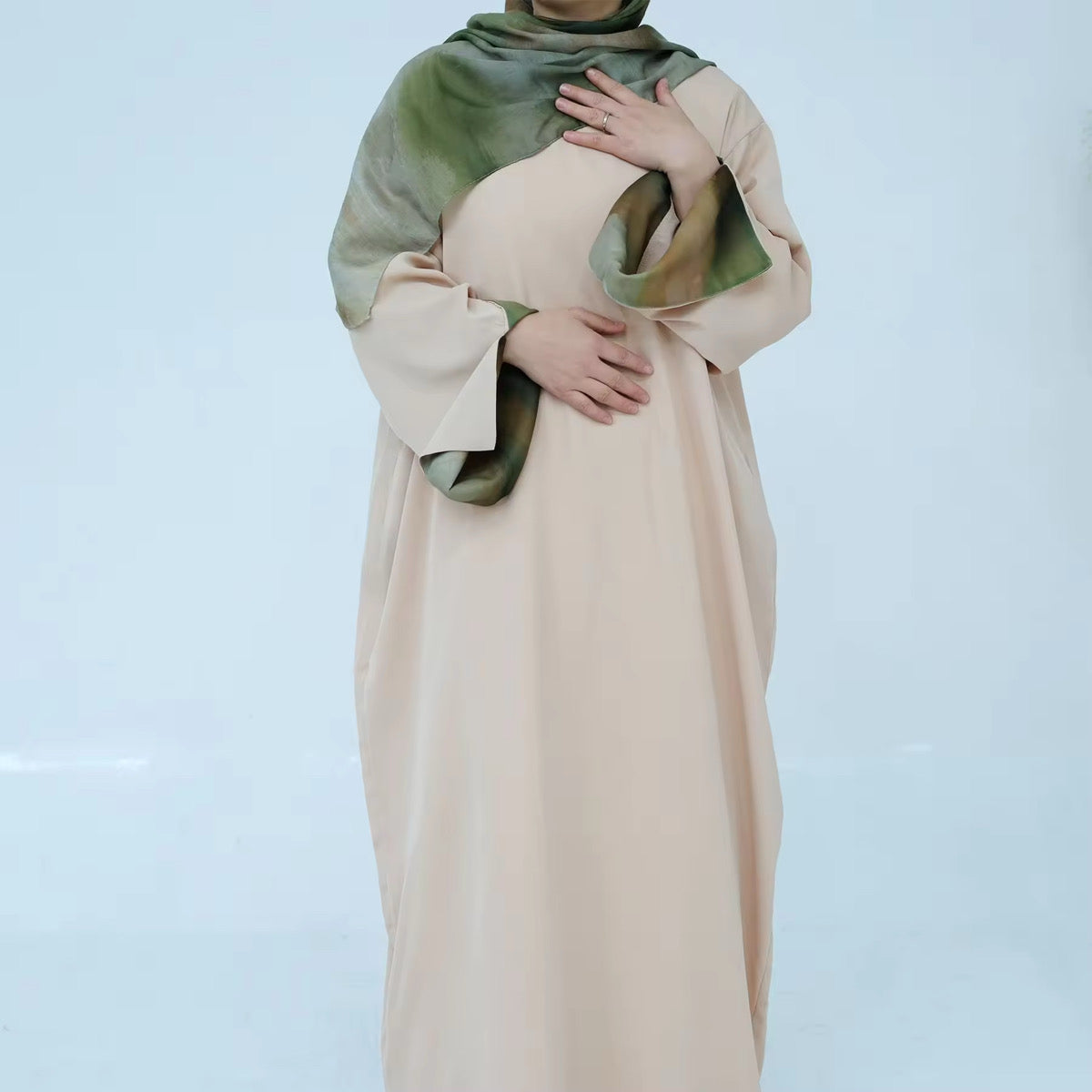 Abaya Kaki Marbre