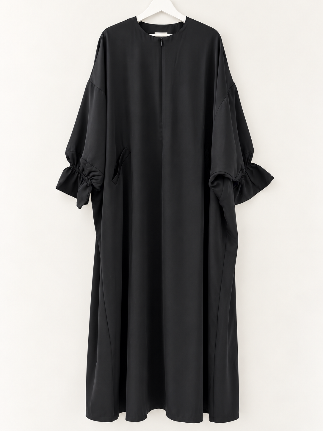 Abaya Sakina Rose Poudré Doublée | Modest Fashion France | Ouverture Allaitement