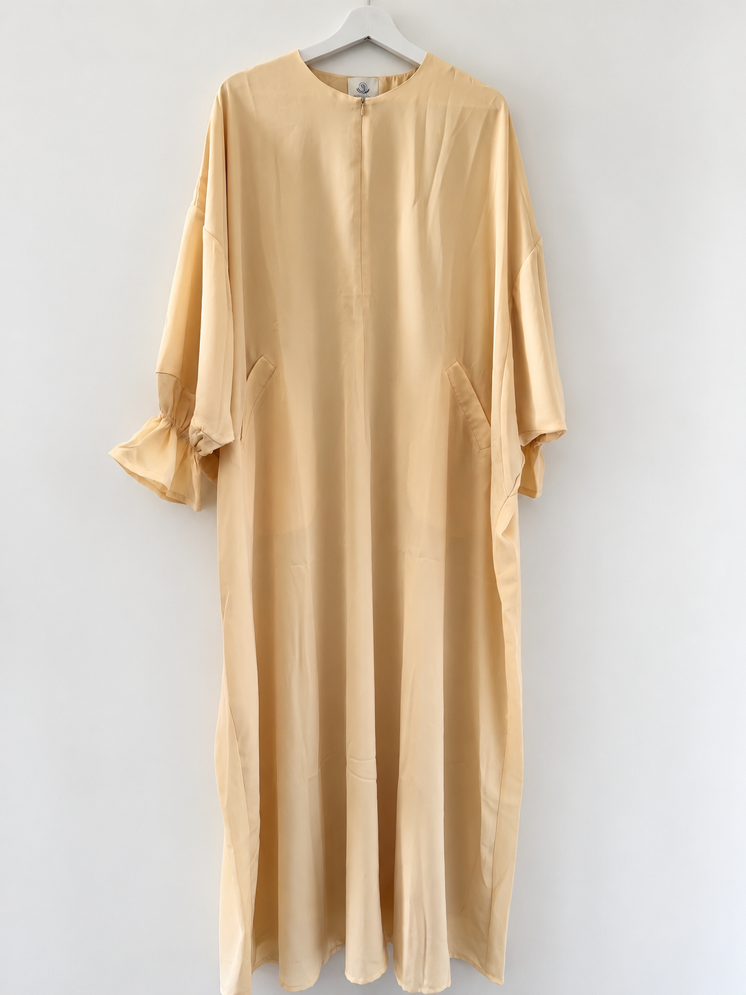 Abaya Sakina Beige Doublée | Modest Fashion France | Ouverture Allaitement