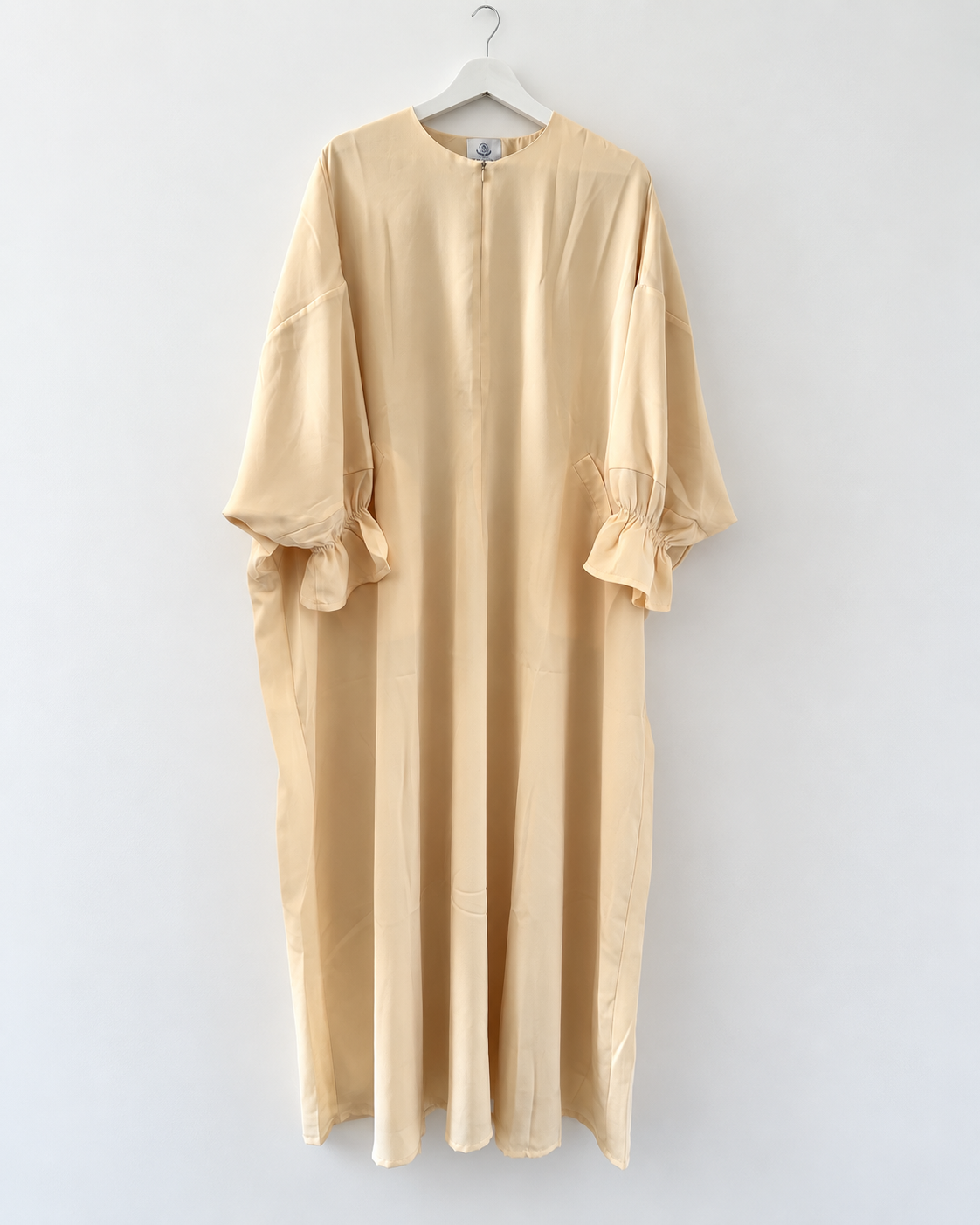 Abaya Sakina Beige Doublée | Modest Fashion France | Ouverture Allaitement