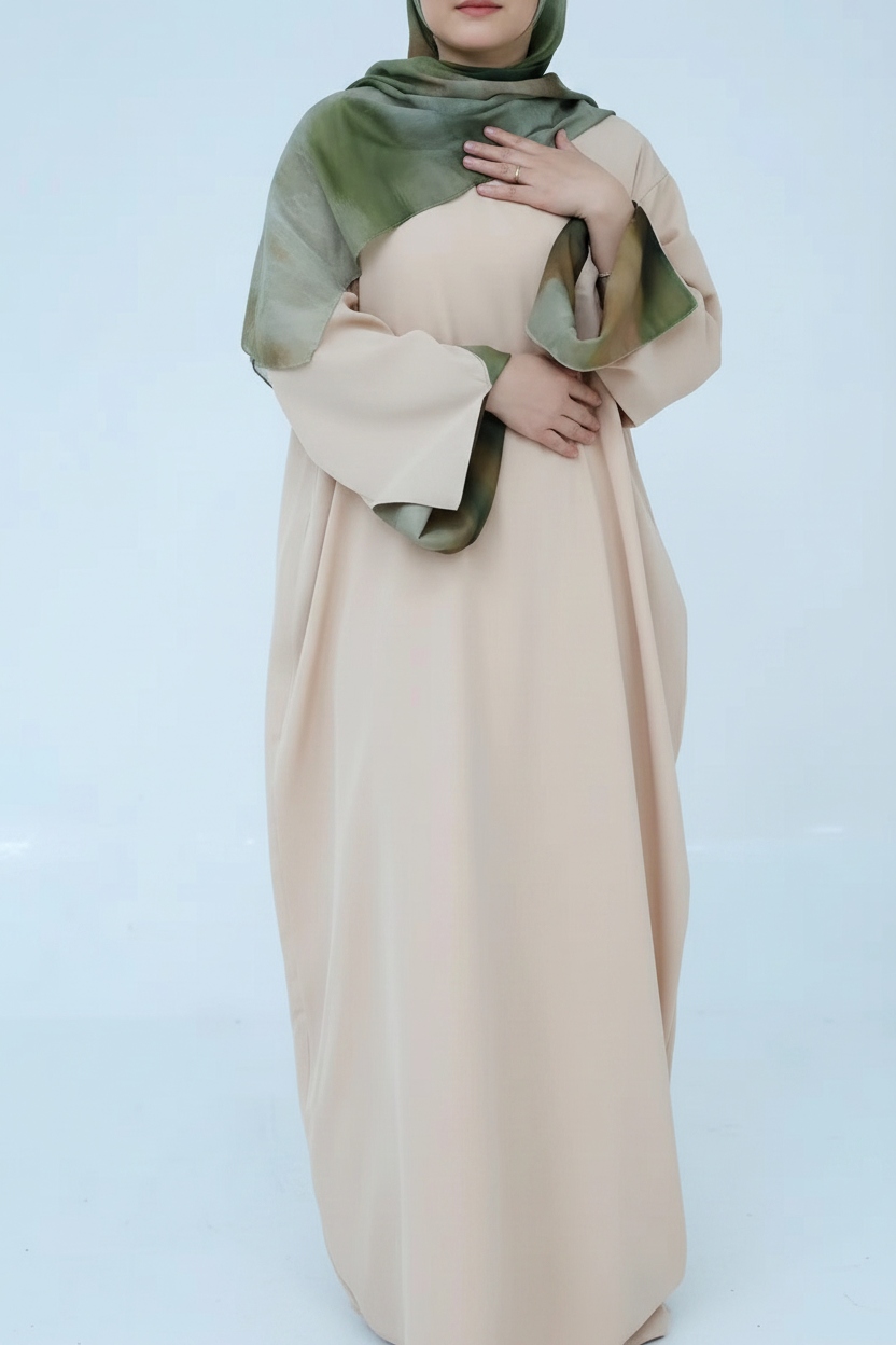 Abaya Kaki Marbre